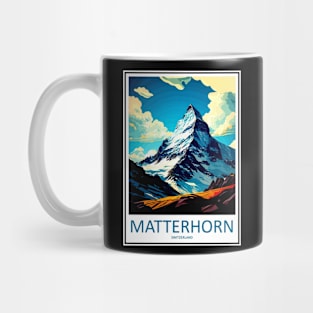 Matterhorn Mountain Switzerland Travel and Tourism Advertising Print Mug